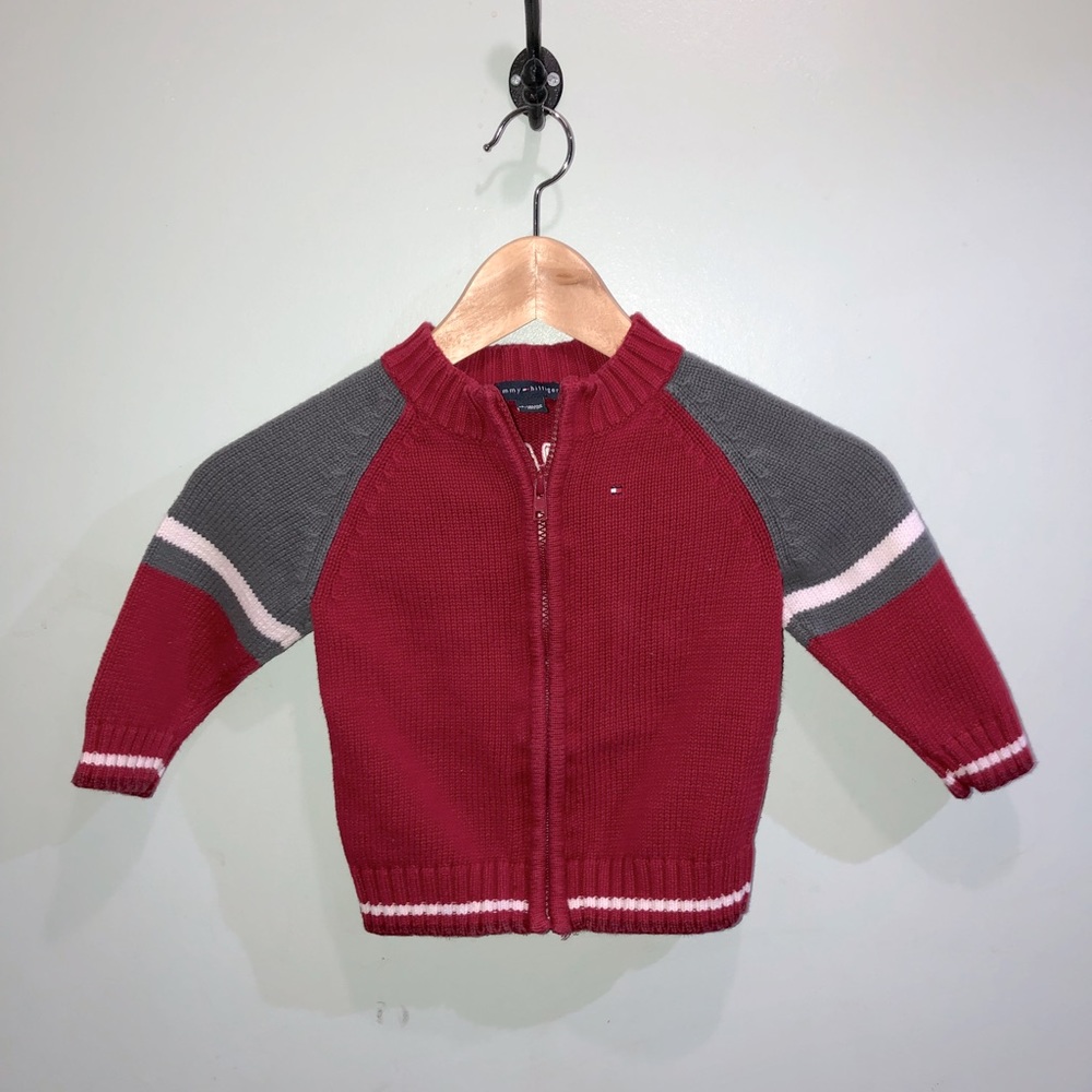 Zip up knit sweater